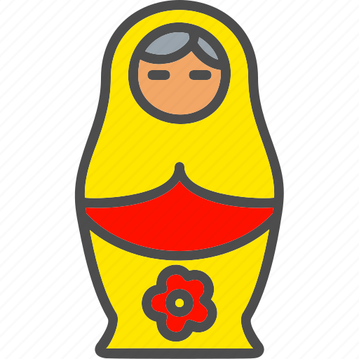 Babushka, doll, female, matrioshka, matryoshka, nesting icon - Download on Iconfinder