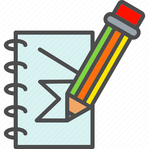 Book, draw, education, pencil, sketch, sketching icon - Download on Iconfinder