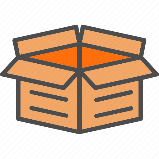 Box, cardboard, carton, delivery, merchandise, opened icon - Download on Iconfinder
