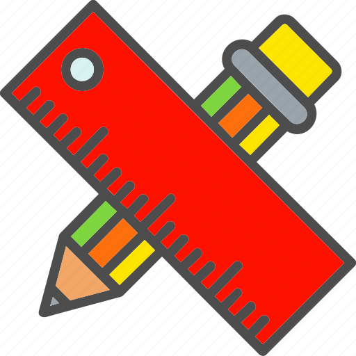 Education, learning, pencil, ruler, school, supplies icon - Download on Iconfinder