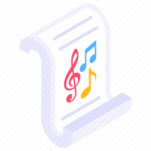 Music album, music script, song script, music paper, melody script icon - Download on Iconfinder