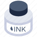 ink, ink bottle, stationery, inkpot, ink jar 