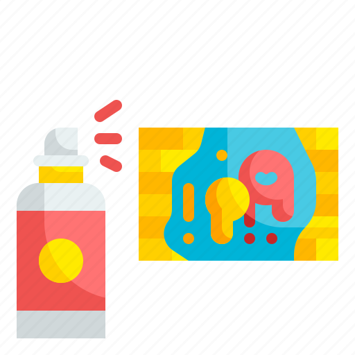 Graffiti, wall, spray, can, paint, design, art icon - Download on Iconfinder