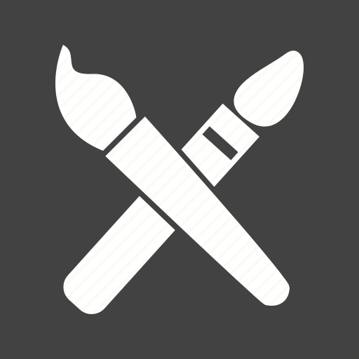 Brush, color, decorating, home, paint, two, yellow icon - Download on Iconfinder