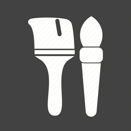 Brush, color, decorating, home, paint, red, yellow icon - Download on Iconfinder