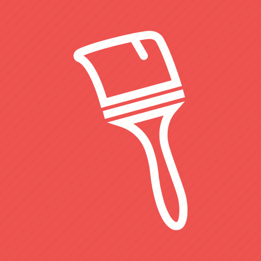 Brush, home, paint, painter, pots, renovation, white icon - Download on Iconfinder