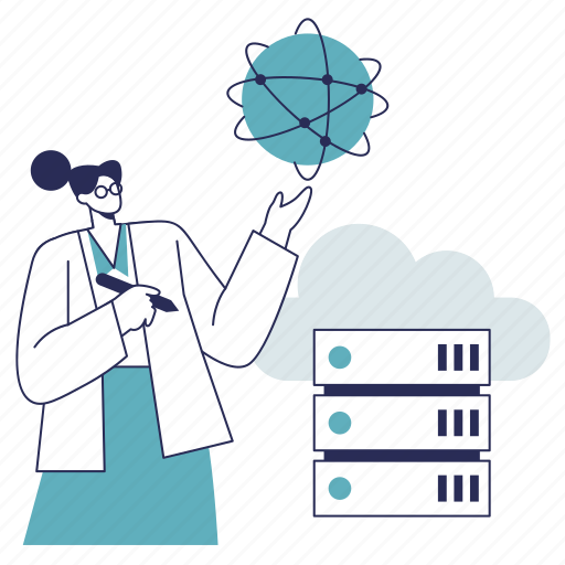 Data network, database, server, cloud, online, storage, data analytics illustration - Download on Iconfinder