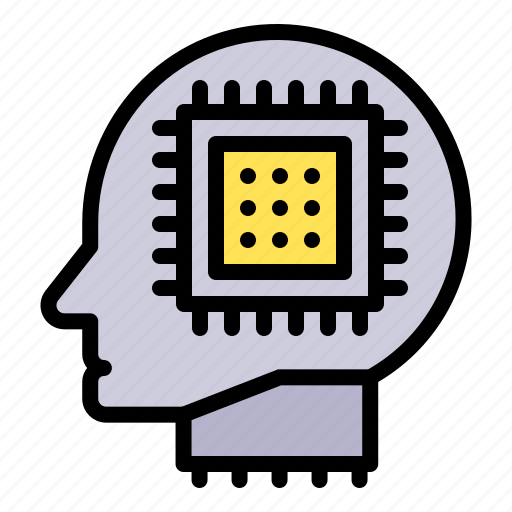 Artificial, artificial intelligence, chip, head, machine, processor, robotics icon - Download on Iconfinder