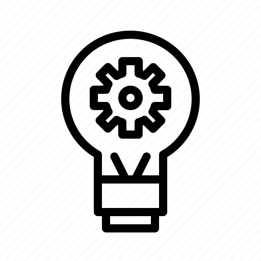 Bulb, cogwheel, creative, fresh idea, idea, lamp, light icon - Download on Iconfinder