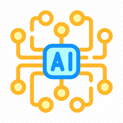 Artificial, digital, intelligence, robot, scheme, system icon - Download on Iconfinder