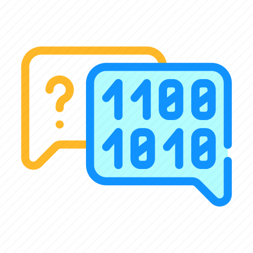 Binary, code, frame, mark, question, quote icon - Download on Iconfinder