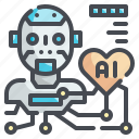 heart, ai, robot, electronics, technology
