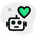 robot, favorite, heart, gadget