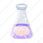 brain test, brain experiment, lab brain, laboratory brain, brain flask 