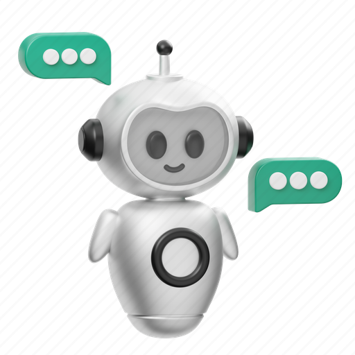 Ai, chat, artificial intelligence, technology, robot, chat bot, gpt 3D illustration - Download on Iconfinder