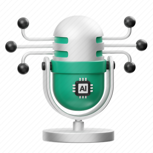 Ai, voice, recognition, ai voice recognition, voice-recognition, voice-command, communication 3D illustration - Download on Iconfinder