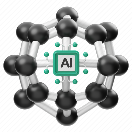 Neural, network, science, research, chemistry, atom, molecular 3D illustration - Download on Iconfinder