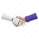 robot, human, hand, handshake, agreement 