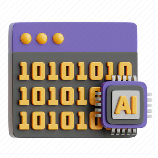 Algorithm, artificial intelligence, artificial, code, automation 3D illustration - Download on Iconfinder