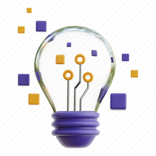 Inovations, idea, creative, lamp 3D illustration - Download on Iconfinder