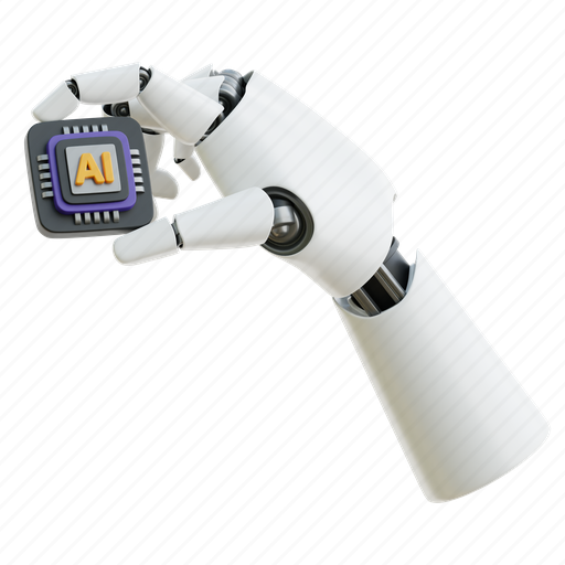 Robot, hand, artificial intelligence, chip, processor 3D illustration - Download on Iconfinder