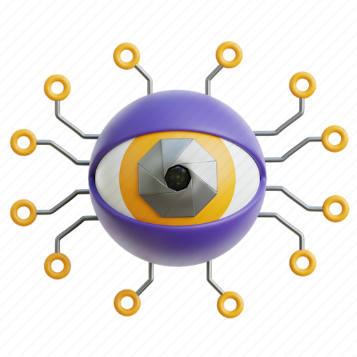 Robotic eye, cyber eye, eye, robot, digital eye 3D illustration - Download on Iconfinder