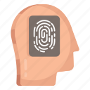fingerprint, thumbprint, access, biometry, brain intelligence
