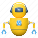 robot, artificial, inteligence, illustration, computer, ml, machine 