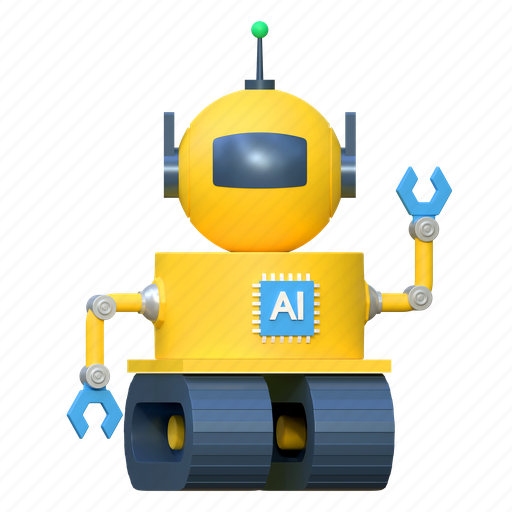 Rover, robot, artificial, inteligence, illustration, machine 3D illustration - Download on Iconfinder