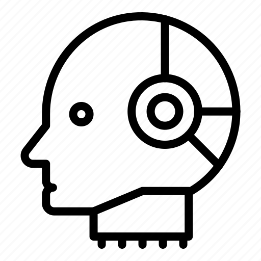 Artificial, artificial intelligence, head, machine, robotics icon - Download on Iconfinder