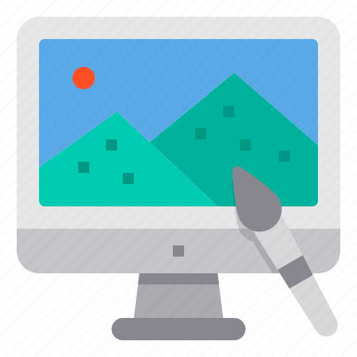 Computer, graphic, design, monitor, edit, tool, retouch icon - Download on Iconfinder