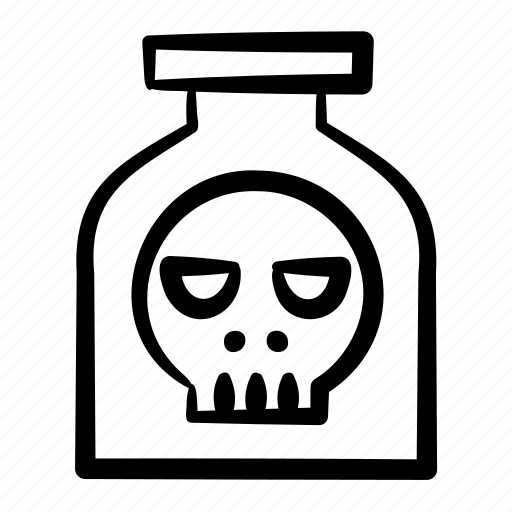 Bottle, skull, poison, poisoned, toxic, poisonous, medic icon - Download on Iconfinder