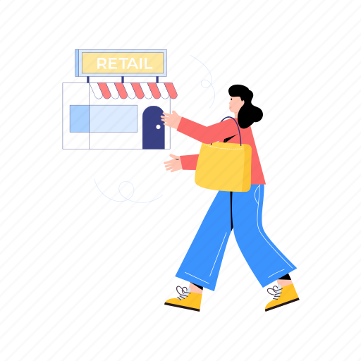 Shop, store, retail, marketplace, buyer illustration - Download on Iconfinder