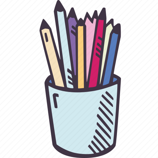 Art, arts and crafts, craft, doodle, hobby, holder, pencil icon - Download on Iconfinder
