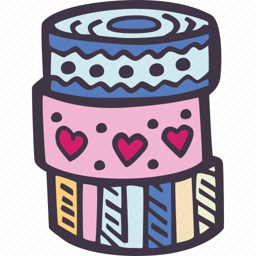 Art, arts and crafts, craft, doodle, hobby, tapes, washi icon - Download on Iconfinder