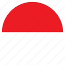 asia, country, flag, indonesia, nation, round
