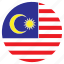 asia, country, flag, malaysia, nation, round 