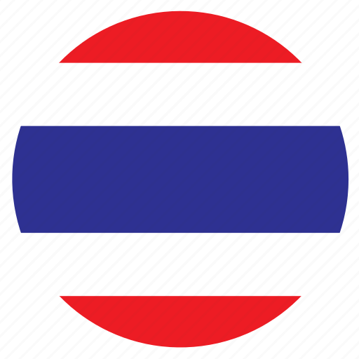 Asia, country, flag, nation, round, thailand icon - Download on Iconfinder