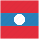country, flag, laos, national