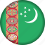 flag, turkmenistan 