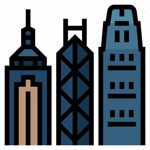 Asia, building, city, country, hong kong, landmark, skyscraper icon - Download on Iconfinder