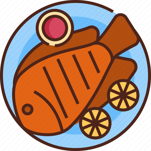 Grilled, fish, grilled fish, food, barbecue, meal, asian icon - Download on Iconfinder