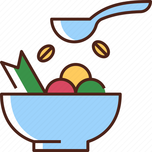 Ronde, dessert, ginger soup, red bean paste, tapioca balls, indonesian, asian food icon - Download on Iconfinder