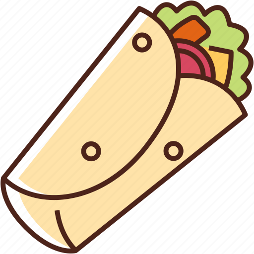 Kebab, food, beef, wrapped, asian, snack, dish icon - Download on Iconfinder