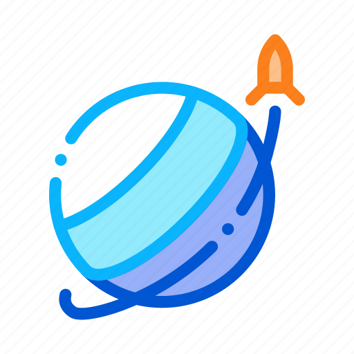 Flying, orbit, planet, rocket, round icon - Download on Iconfinder