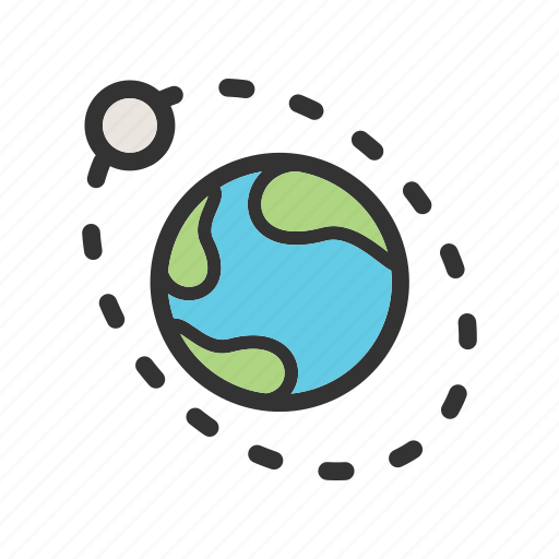 Earth, moon, nasa, orbit, planet, science, space icon - Download on Iconfinder