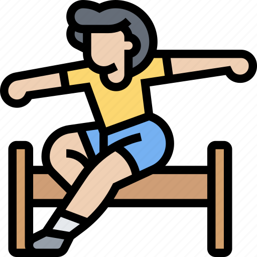 Race, hurdles, running, track, competition icon - Download on Iconfinder