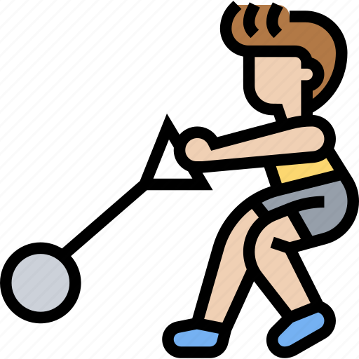 Throw, hammer, field, sport, athlete icon - Download on Iconfinder