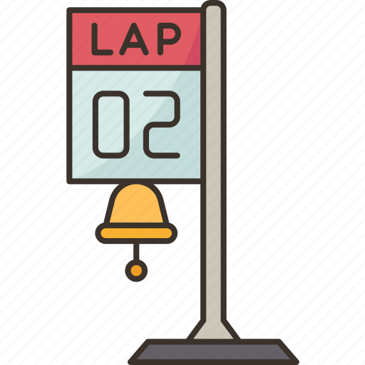 Bell, lap, race, running, signal icon - Download on Iconfinder