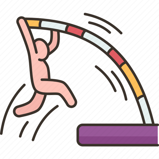 Pole, vault, high, athlete, sports icon - Download on Iconfinder